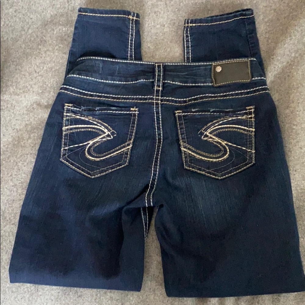 SILVER JEANS Suki Midrise Skinny Dark Wash